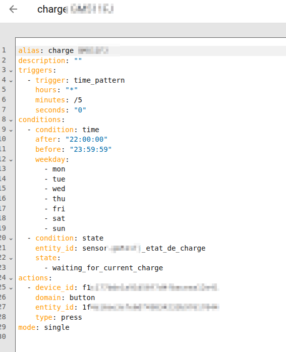 Home Assistant programmation charge différée voiture électrique Intégration API Renault