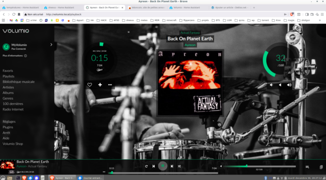 Ajout bouton volume home assistant