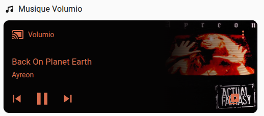 Ajout bouton volume home assistant