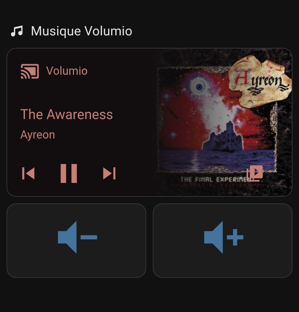 Ajout bouton volume home assistant